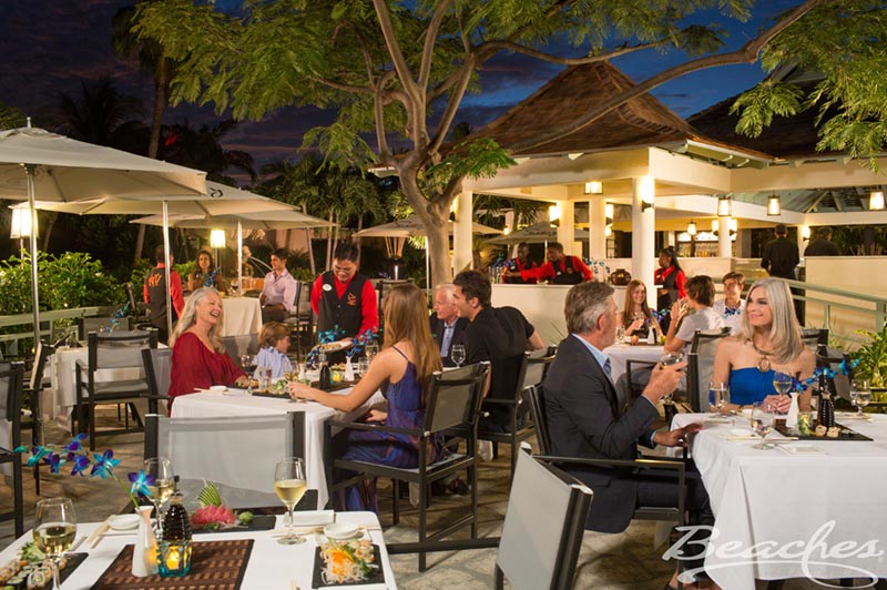 Gourmet dining at an all-inclusive Beaches resort in Turks and Caicos